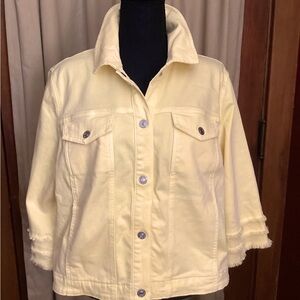 Women's bright yellow Denim Jacket